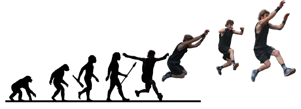 Illustration de l’évolution vers la pratique du parkour